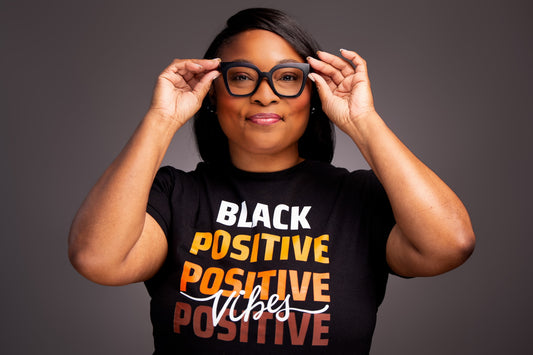 Black Positive Vibes Shirt - 550strong