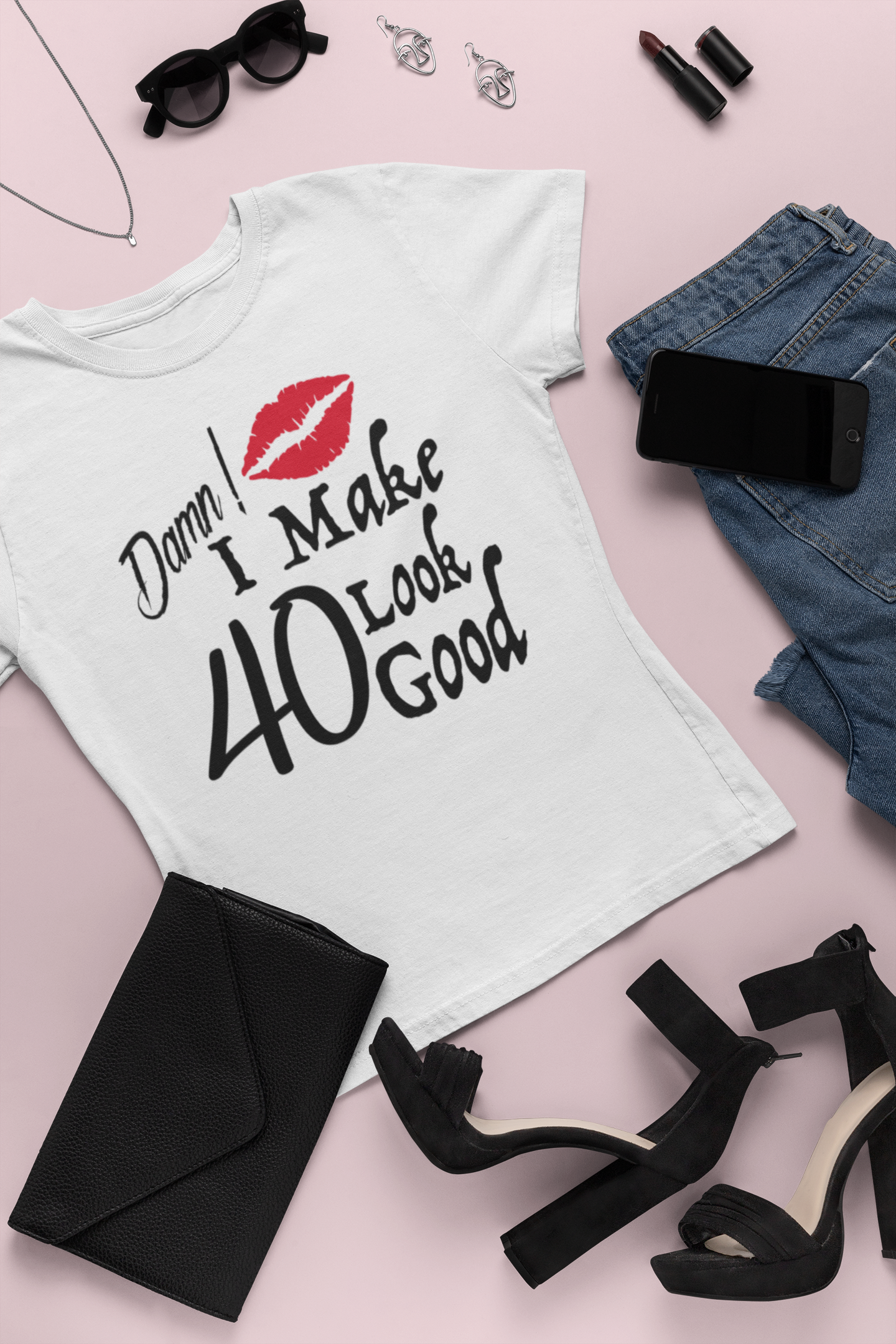 40th Birthday Shirt - I make 40 look dam good - 550strong