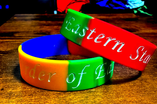 OES Bracelet / Order of the Eastern Star Bracelet / OES Rubber / Soft PVC Oversize Thick Bracelet