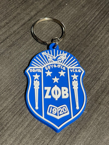 Zeta Phi Beta Shield Key Chain