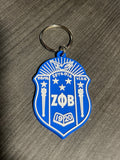 Zeta Phi Beta Shield Key Chain