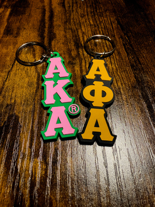 Alpha Kappa Alpha and Alpha Phi Alpha Letter Key Chain Bundle - 550strong