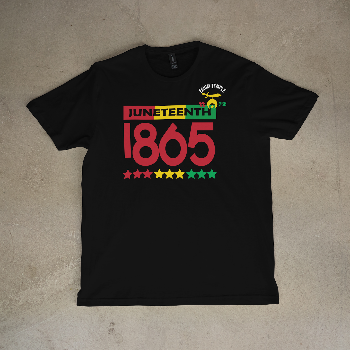 Shriners Juneteenth 1865 T-Shirt | Fahim Temple #266 Desert of South Carolina | Black History & Shriner Pride Tee