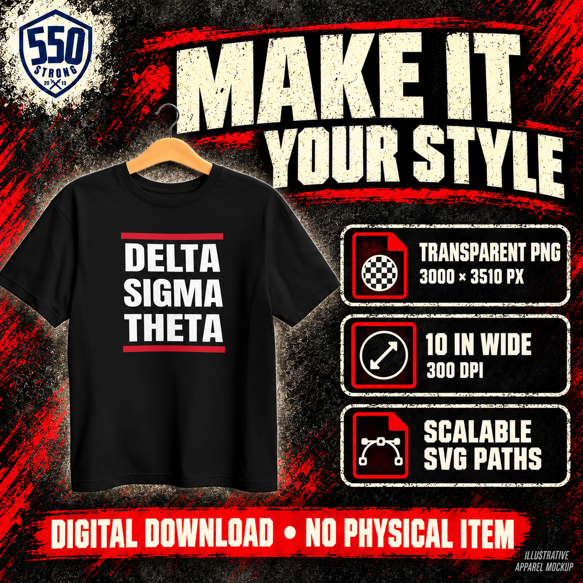 Black Shirt Infographic — digital download only.