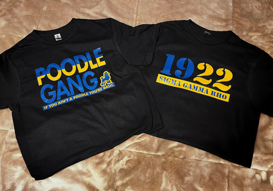 Sigma Gamma Rho T-Shirt: 1922 Poodle Gang Sorority Tee