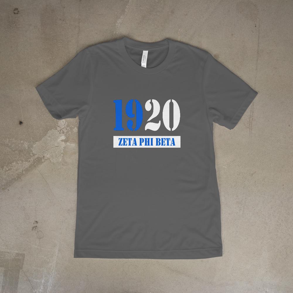 Zeta Phi Beta 1920 Stencil Short-Sleeve Unisex T-Shirt