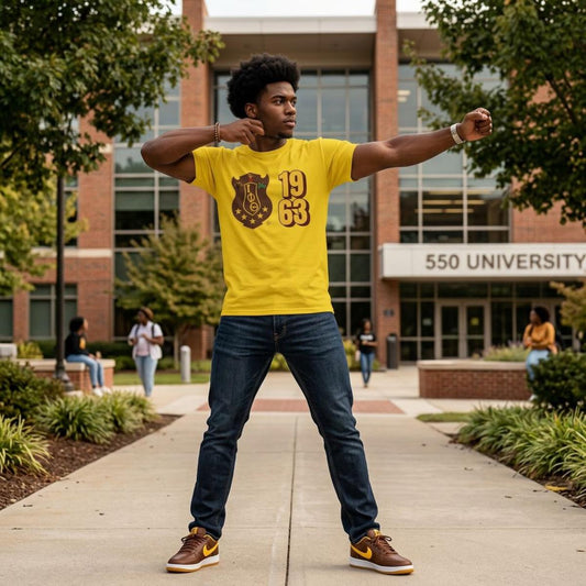 Iota Phi Theta 1963 Shield T-Shirt | Fraternity Crest Graphic Tee | Iota Founders Year Shirt