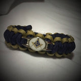 Paracord - Masonic Bracelet (Navy and Gold) - 550strong