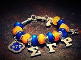 Sigma Gamma Rho Charm Greek Letter Beaded Bracelet | 10mm - 550strong