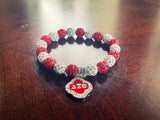 Delta Sigma Theta Charm Beaded Bracelet | 10mm - 550strong