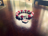 Delta Sigma Theta Charm Beaded Bracelet | 10mm - 550strong