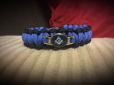 Masonic Blue and Black Paracord Bracelet - 550strong