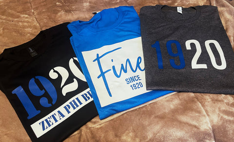 Zeta Phi Beta Shirt Bundle / ZPhiB01 / Zeta Phi Beta Paraphernalia / 3 Shirts